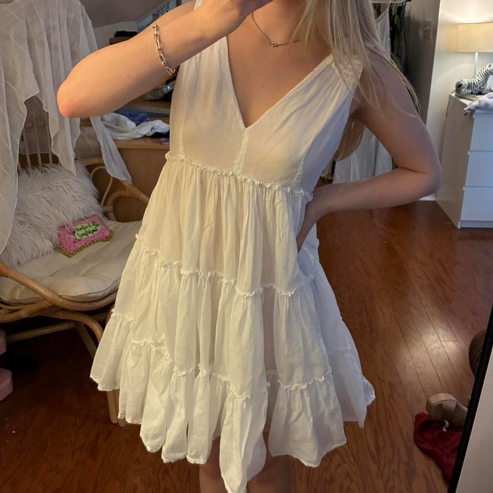 Devotion Twins White Babydoll Dress